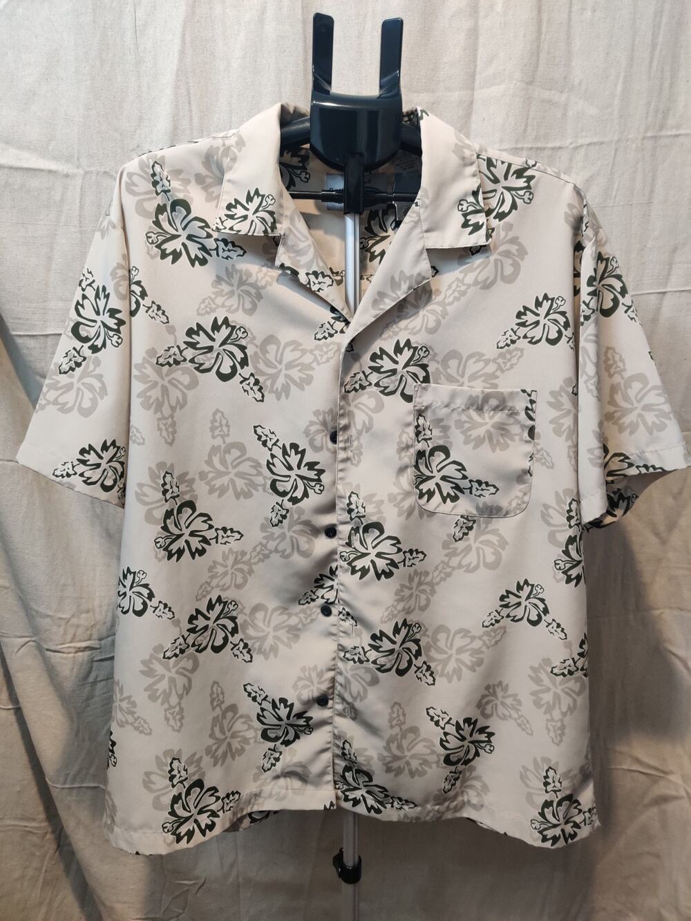 Vintage Ocean Current Shirt Men's Sz Large Hawaiin Floral Button Up Short Sleeve